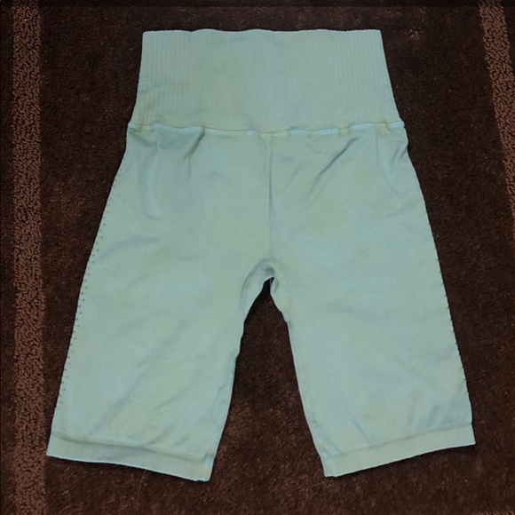 New Free People Good Karma Green Bike Shorts - Picture 8 of 9